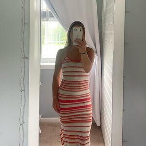 Tight knitted maxi dress